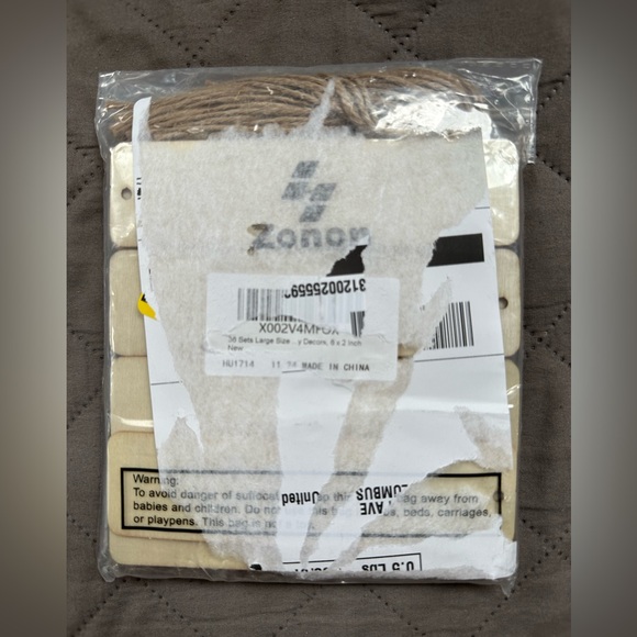 Zonon Large Size Wood Blank Bookmarks DIY Package Tags - Picture 2 of 6